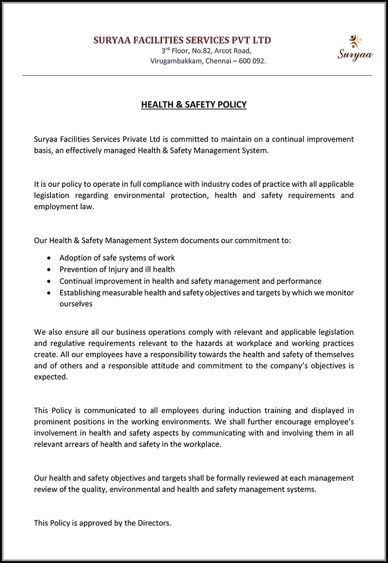 Suryaa-Health-and-Safety-Policy